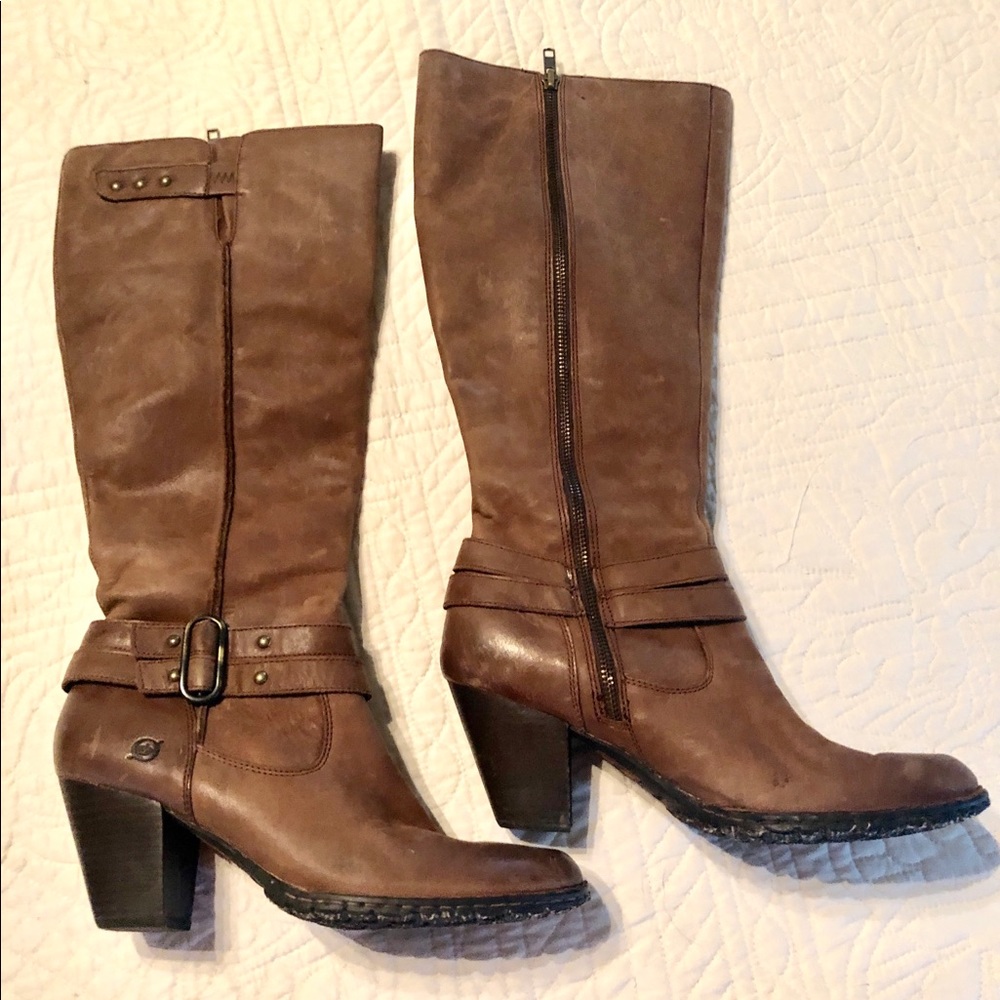 Born Taro Brown Leather Knee High